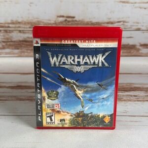 Warhawk Sony PlayStation 3 PS3 Manual Red Case Damage Water Damage